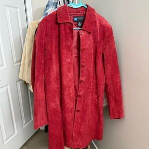 Relativity Vibrant Red Suede Jacket